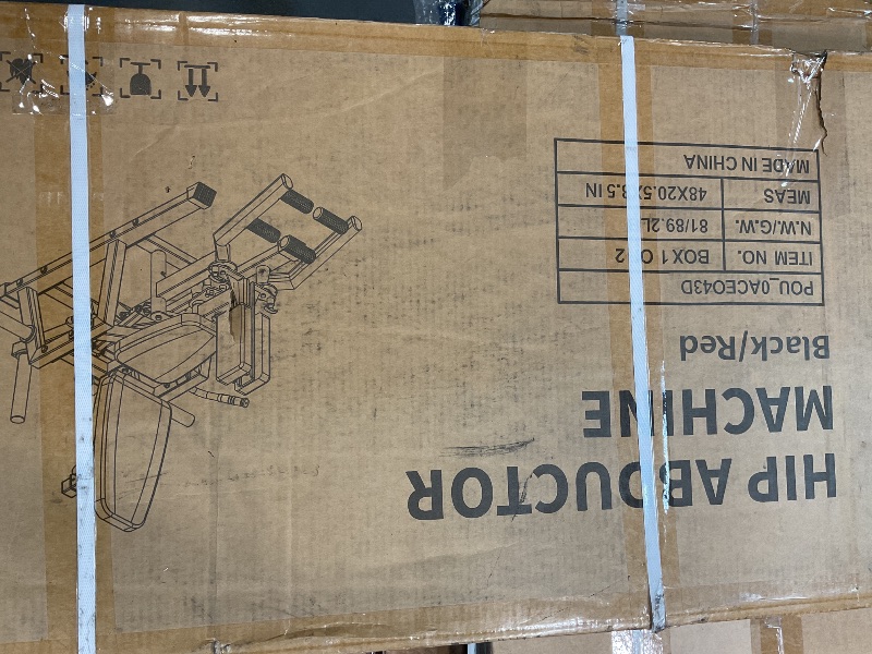 Photo 1 of ****PARTIAL SET. LISTING INCLUDES BOX 1 of 2 ONLY. BOX 2 MISSING**** Hip Abductor Machine - Inner & Outer Thigh Workout with 6-Gear System & 4-Position Backrest - Home Gym Equipment