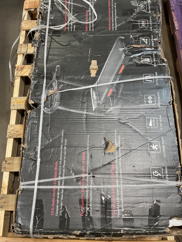 Photo 1 of ****FOR PARTS/NON-FUNCTIONAL**** THERUN Incline Treadmill, Treadmills for Running and Walking, 300 lbs Weight Capacity Folding Treadmill with 0-15% Auto Incline, Wide Belt, 3.5 HP, App, Heart Rate, Orange