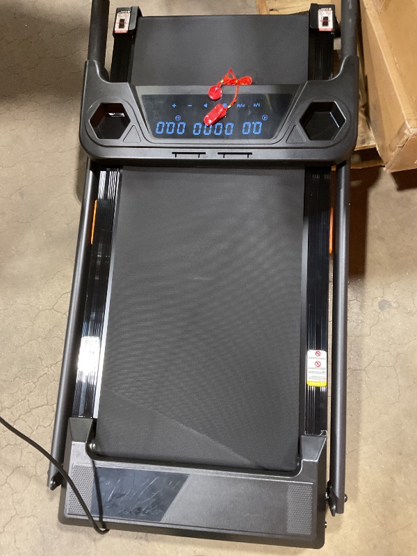 Photo 1 of **SCRAPES. DIRT**3-in-1 Treadmill with 15% Incline, Portable Treadmills for Home with Handle, Foldable Treadmills with 300 Lbs Weight Capacity, 3.0HP Quiet Walking Pad Treadmill, Three Touch Screen