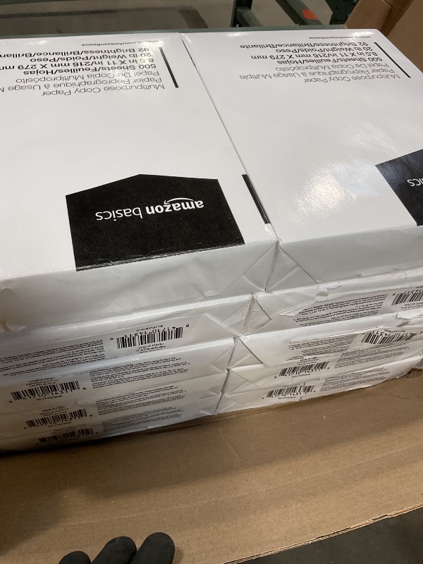 Photo 1 of **DIRT**Amazon Basics Multipurpose Copy Printer Paper, 20 lb, 8.5 x 11 Inches, 10 Reams (5,000 Sheets), 92 Bright, White