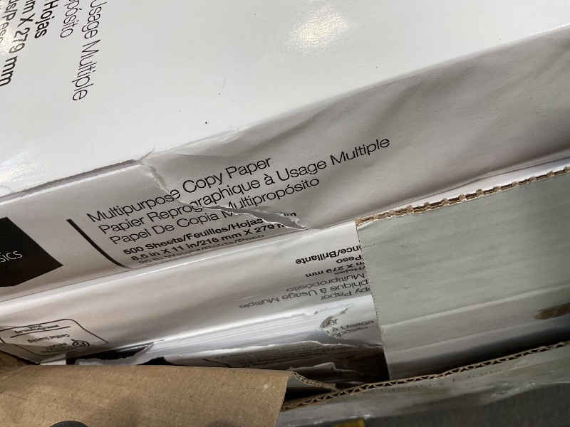 Photo 1 of **DIRT**Amazon Basics Multipurpose Copy Printer Paper, 20 lb, 8.5 x 11 Inches, 10 Reams (5,000 Sheets), 92 Bright, White