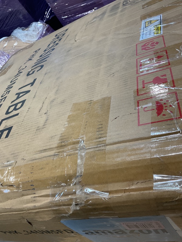 Photo 1 of **CORNERS DAMAED ON TABLE**Garvee Corner Vanity Desk and Stool, Corner Makeup Vanity with LED Lighted Mirror Charging Station and Cabinet for Bedroom, Black