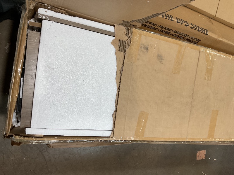 Photo 1 of **SELLING FOR PARTS. SCRATCH. DAMAGE TO MULTIPLE CORNERS**YITAHOME TV Stand for 80/75/70 Inch TVs, Farmhouse Entertainment Center with LED Lights & Storage Cabinets, Open Shelves & Adjustable Shelf, TV Consoles for Living Room, Washed Gray