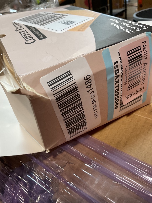 Photo 1 of #4 Cone Coffee Filter 8-12 Cup, 200 Count Unbleached Natural Paper, No Blowout, Disposable for Pour Over and Drip Coffee Maker