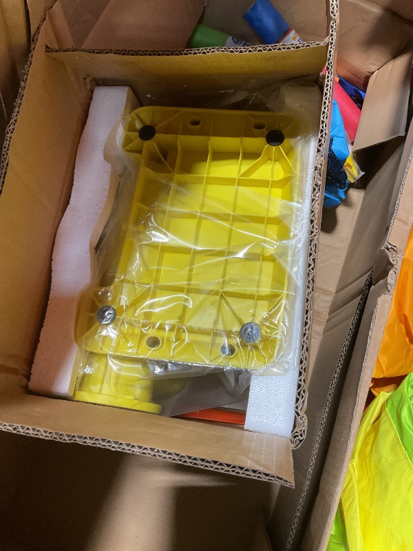 Photo 1 of **DIRT**FINCOME Inflatable Bounce House for Kids, Water Bounce House with Double Slides Outdoor Indoor, Jumping Bouncy Castle with Air Blower for Park Backyard Party Birthday (with 750W Blower)