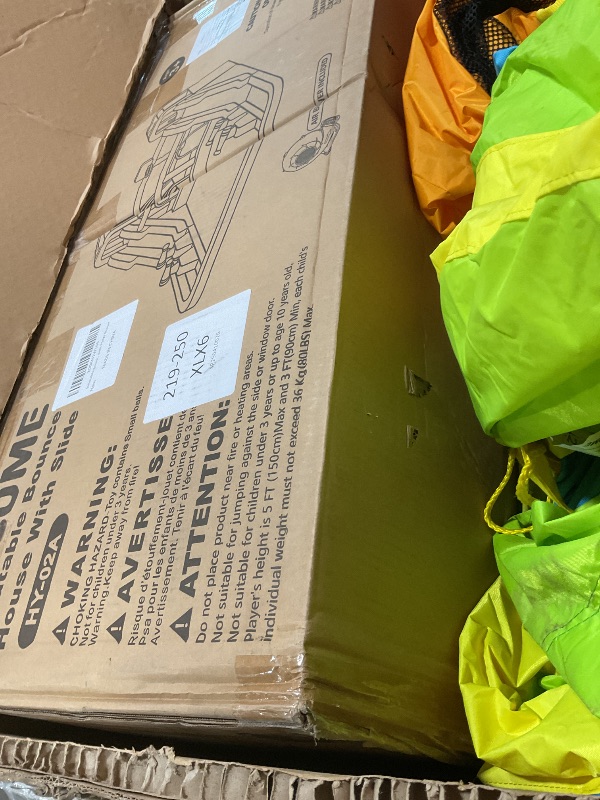 Photo 1 of **DIRT**FINCOME Inflatable Bounce House for Kids, Water Bounce House with Double Slides Outdoor Indoor, Jumping Bouncy Castle with Air Blower for Park Backyard Party Birthday (with 750W Blower)