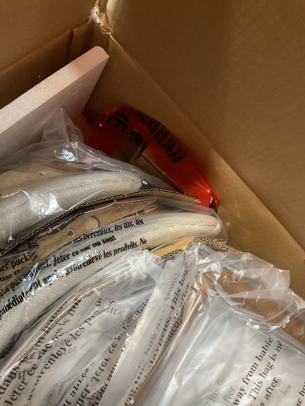 Photo 1 of **2 CHAIRS ONLY**COLAMY Wooden Dining Chairs Set of 6, Modern Upholstered Fabric Dining Room Chair, Farmhouse Kitchen Side Chairs with Foot Pegs, Beige