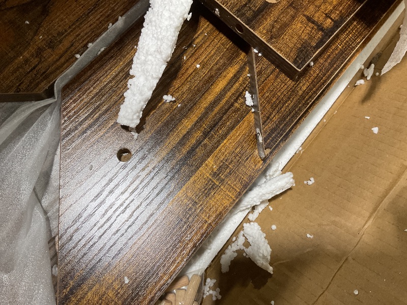 Photo 1 of **DAMAGE TO CORNERS. SELLING FOR PARTS**Tribesigns Farmhouse Console Table, 47 Inches Entryway Console Table with Storage, Industrial Hallway Accent Table for Living Room, Entrance