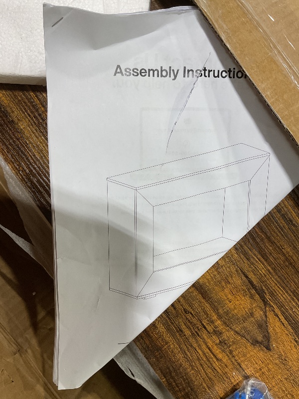 Photo 1 of **DAMAGE TO CORNERS. SELLING FOR PARTS**Tribesigns Farmhouse Console Table, 47 Inches Entryway Console Table with Storage, Industrial Hallway Accent Table for Living Room, Entrance