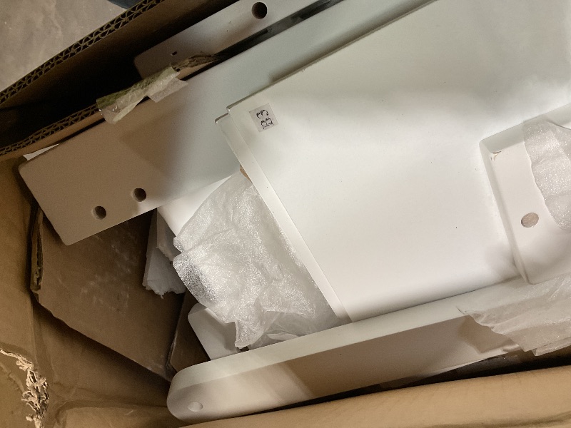 Photo 1 of **SELLING FOR PARTS AS PARTIAL SET. ONE OF TWO BOXES. SCRATCH**Ball & Cast Murphy Bed Queen Size Bed Frame with a Shelf,Wooden Space-Saving Wall Cabinet Beds,w/Slat Support,for Bedroom,Student Dorms,Guest Rooms,Studio,Office,White