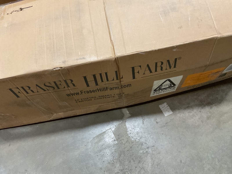 Photo 1 of **SELLING AS PARTIAL SET. ONE OF TWO BOXES**Fraser Hill Farm 12-Ft. Foxtail Pine Artificial Christmas Tree with White Incandescent Smart Lights and Stand, Prelit Foldable Fake Tree with Realistic Foliage for Home Decoration