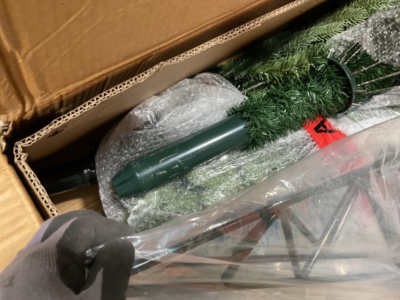 Photo 1 of **SELLING AS PARTIAL SET. ONE OF TWO BOXES**Fraser Hill Farm 12-Ft. Foxtail Pine Artificial Christmas Tree with White Incandescent Smart Lights and Stand, Prelit Foldable Fake Tree with Realistic Foliage for Home Decoration