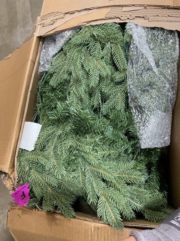 Photo 1 of **SELLING AS PARTIAL SET. ONE OF TWO BOXES**Fraser Hill Farm 12-Ft. Foxtail Pine Artificial Christmas Tree with White Incandescent Smart Lights and Stand, Prelit Foldable Fake Tree with Realistic Foliage for Home Decoration
