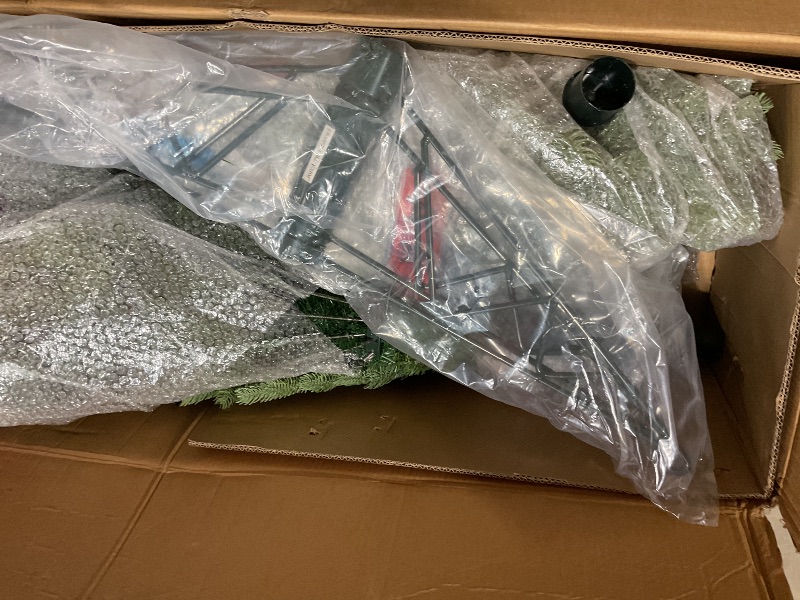 Photo 1 of **SELLING AS PARTIAL SET. ONE OF TWO BOXES**Fraser Hill Farm 12-Ft. Foxtail Pine Artificial Christmas Tree with White Incandescent Smart Lights and Stand, Prelit Foldable Fake Tree with Realistic Foliage for Home Decoration