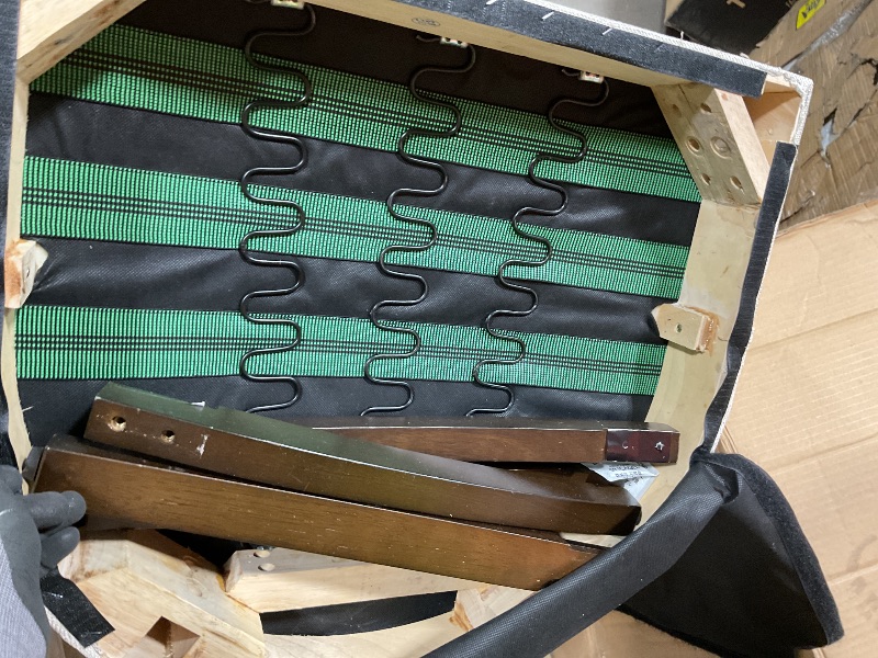 Photo 1 of **2 CHAIRS ONLY**MALOL 7-Piece Rectangular Dining Table Set for 6, 63" Industrial Kitchen Table with 6 Tufted Parsons Dinner Chairs for Dining Room, Kitchen, Living Room, Brown+Beige