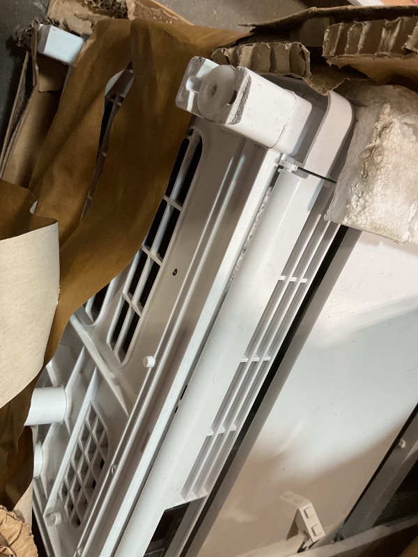 Photo 1 of **PARTS ONLY****DIRT. SCRAPES**Litake Commercial Refrigerator, 3.5 Cu. FT Glass Refrigerator Display Case Countertop with Adjustable Shelves, Interior LED Lighting, Display Fridge for Pastry Cake Restaurant, Auto Defrost, White