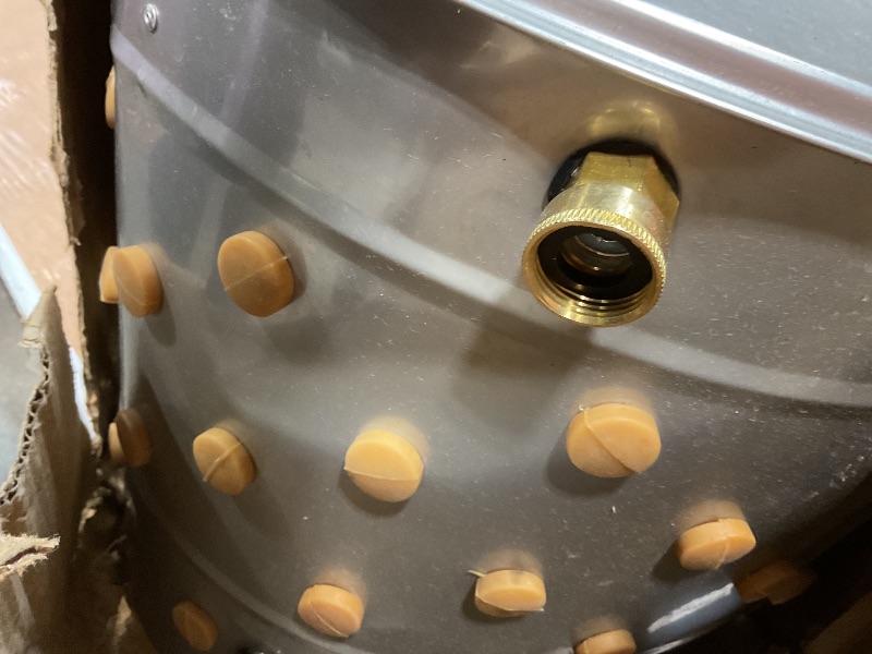 Photo 1 of **SELLING FOR PARTS. MAJOR DAMAGE.**Yardbird 21833 Chicken Plucker, Stainless Steel, 1.5 HP Motor, 20-inch Drum, 110 Natural Soft Fingers, Integrated Irrigation Ring, Transport Wheels, Simple Debris Collection