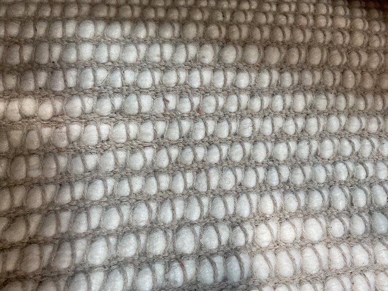 Photo 1 of **SCRAPES. DIRT**S & L Homes Wool Cotton Hand Woven Chunky Knit Popcorn Rug - Ivory Contemporary Area Rug for Living Room Bedroom (8' x 10' - Ivory)