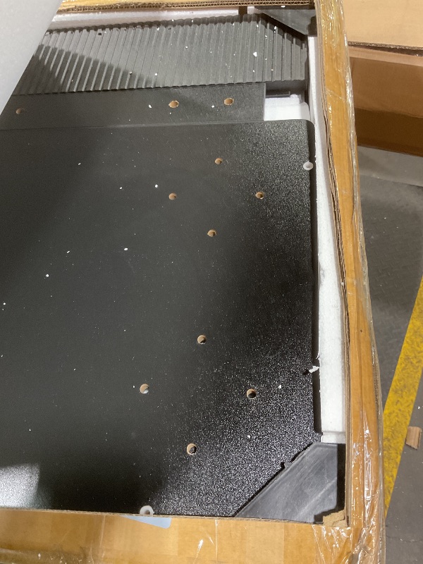 Photo 1 of **SELLING FOR PARTS. BROKEN MIRROR**Chrangmay 47.24" Big Modern Vanity Desk with Mirror and Lights,Makeup Vanity Desk with 5 Drawers and Storage Shelves & Power Outlet,Dressing Table with Glass Top, Black