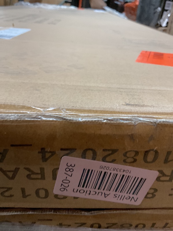 Photo 1 of **SCRAPES ON EDGE**Flash Furniture Fielder 8' Rectangular All-Occasion Wood Folding Event Table, Foldable Portable Banquet Table with Wooden Top, Natural/Black