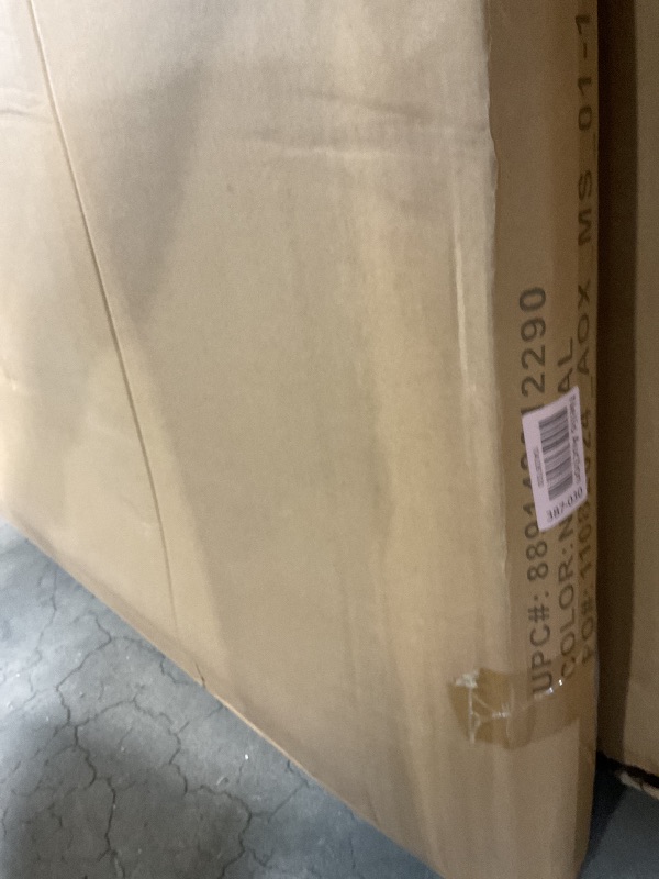 Photo 1 of **SCRAPE DAMAGE. DENT DAMAGE. CORNER EDGE LIP POPPING OUT**Flash Furniture Fielder 8' Rectangular All-Occasion Wood Folding Event Table, Foldable Portable Banquet Table with Wooden Top, Natural/Black