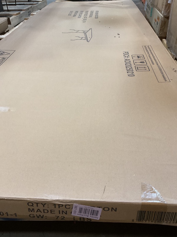 Photo 1 of **SCRAPES/SCRATCHES ON TABLETOP**Flash Furniture Fielder 8' Rectangular All-Occasion Wood Folding Event Table, Foldable Portable Banquet Table with Wooden Top, Natural/Black