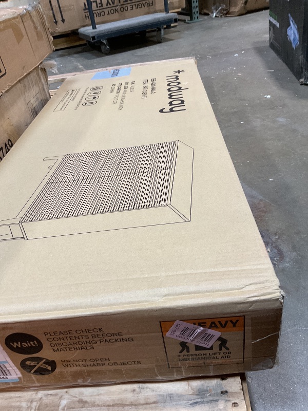 Photo 1 of ***MISSING ASSEMBLY PIECES**** Modway Render Mid-Century Modern Wine Rack Storage, Bar Cabinet, Walnut