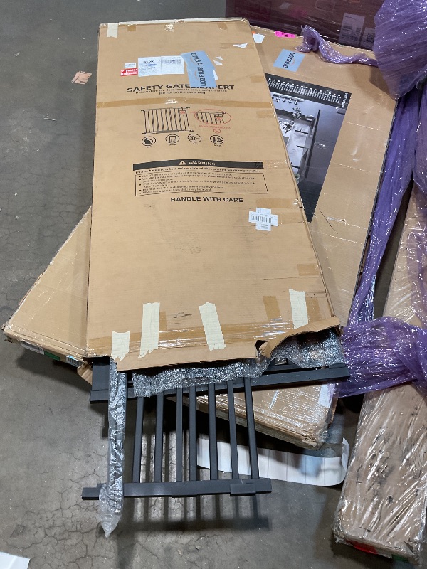 Photo 1 of **MINOR SCRATCHES FROM SHIPPING/seen in photo**SHYUJAJIE 71 Inch Extra Tall Pet Gate for Cats, 29.5-48.03" Adjustable Wide Dog Gates, Pressure Mounted Walk Through Tall Cat Gate for Doorways,Hallway,Stairs,House?Black?