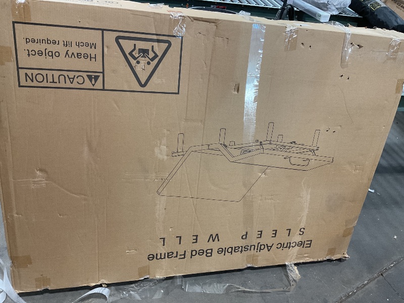 Photo 1 of ***MISSING ASSEMBLY PIECES*** Yiree Queen Adjustable Bed Base Frame, Massage & Wireless Remote, Dual USB Ports,Ergonomic Upholstered Bed Frame, Lift Motor, Under Bed Lighting, Independent Head and Foot Tilt