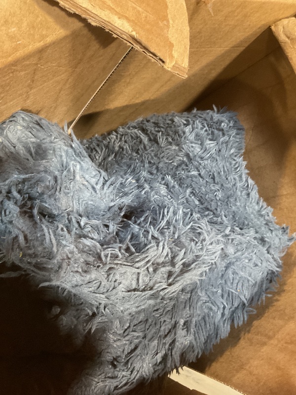 Photo 1 of **DIRT FROM TRANSPORT **HOMBYS Shaggy Area Rug 10x14 Feet, Ultra Fuzzy Large Plush Faux Fur Carpet for Living Room Bedroom, Non-Skid Fuzzy Rug for Kids Playroom Home Decor, Dark Grey