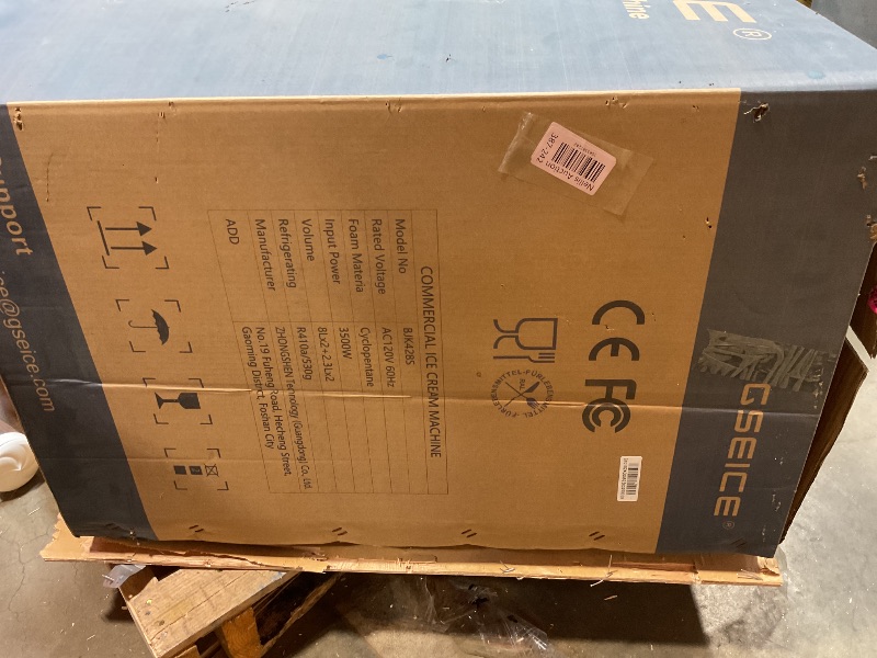 Photo 1 of **DIRT. SSCRAPES**GSEICE BJK428S 3600W Commercial Ice Cream Maker, 11-12.2 Gal/H, 2+1 Flavors Soft Serve Machine, 2.1 Gal Hoppers, 0.53 Gal Cylinders, Puffing & Pre-Cooling