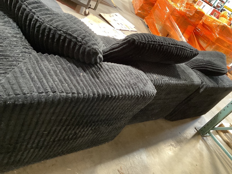 Photo 1 of **DIRT**BedLuxury 102" Cloud Sectional Couch with L-Shape Chaise,Modern Modular Sofa with Deep Seat, Upholstered Couches for Living Room Bedroom,No Assembly Required, Black