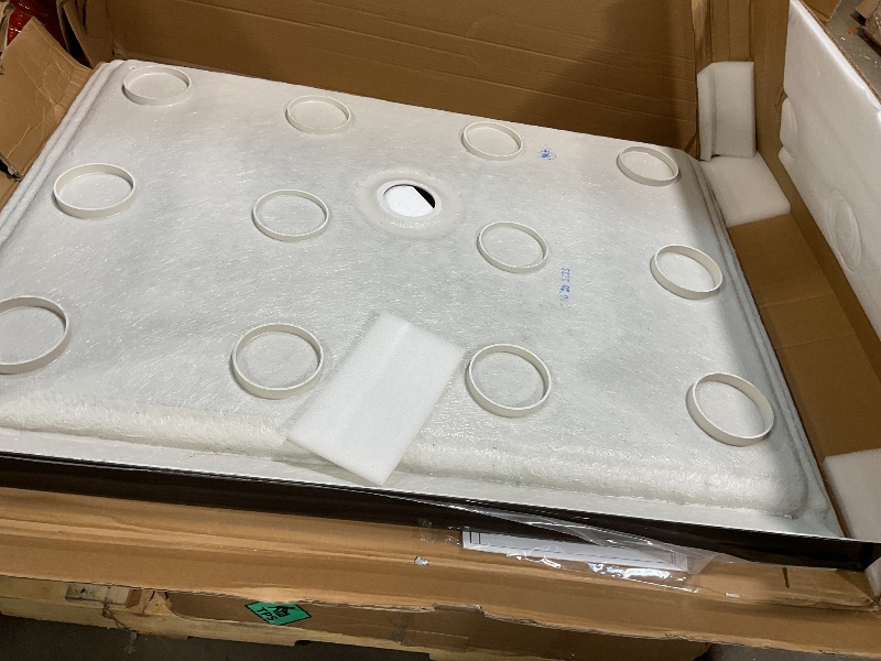 Photo 1 of **CORNER DAMAGE ON FACEPLATE**DreamLine SlimLine Single Threshold Shower Base in Black | DLT-1136480-88