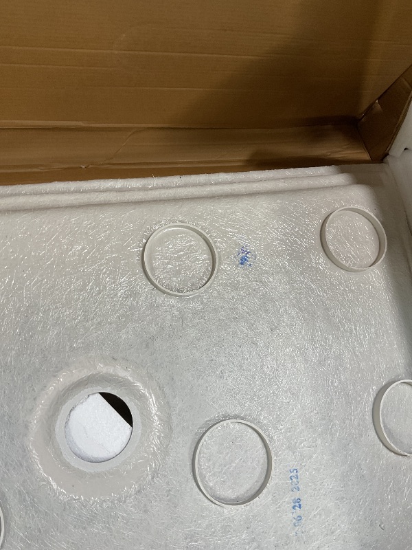 Photo 1 of **CORNER DAMAGE ON FACEPLATE**DreamLine SlimLine Single Threshold Shower Base in Black | DLT-1136480-88