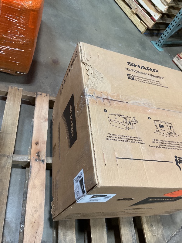 Photo 1 of **DIRT**Sharp SMD2470AH 24" Microwave Drawer with 1.2 cu. ft. Capacity in Black Stainless Steel