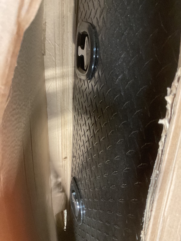 Photo 1 of **DIRT. SCRAPES**Buyers Products 1702510 Black Steel Truck Tool Box With Aluminum Diamond Tread Door, 18 x 18 x 48 Inch, Made In The USA, Truck Box for Organization & Storage, Job Tool Chest, Contractor Toolbox