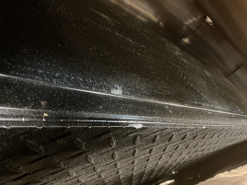 Photo 1 of **DIRT. SCRAPES**Buyers Products 1702510 Black Steel Truck Tool Box With Aluminum Diamond Tread Door, 18 x 18 x 48 Inch, Made In The USA, Truck Box for Organization & Storage, Job Tool Chest, Contractor Toolbox