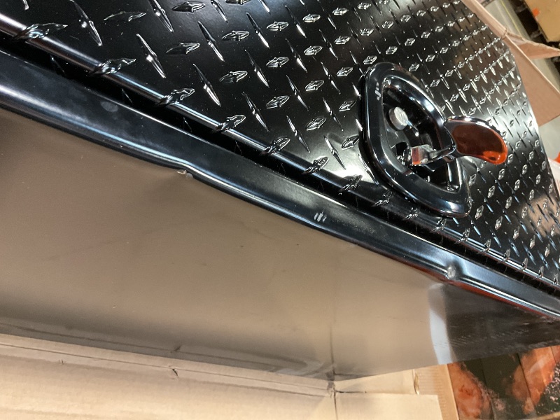Photo 1 of **SCRAPES. DIRT. MISSING KEYS**Buyers Products 1702510 Black Steel Truck Tool Box With Aluminum Diamond Tread Door, 18 x 18 x 48 Inch, Made In The USA, Truck Box for Organization & Storage, Job Tool Chest, Contractor Toolbox