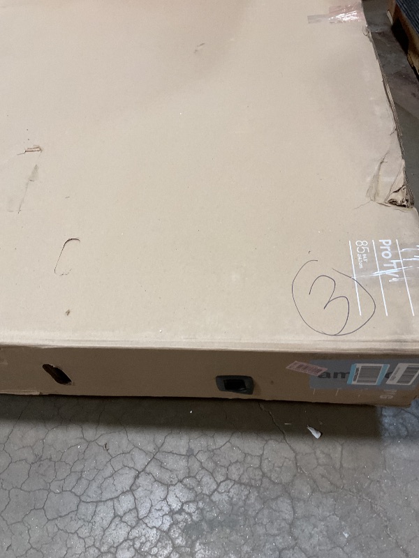 Photo 1 of **SELLING FOR PARTS AS PARTIAL SET. MAJOR DAMAGE TO SCREEN**Samsung 85-Inch Class Crystal UHD 4K Bed-H Series HDR Business Pro TV w/ 3-Sided Bezel-Less Slim Design, Use for Digital Signage Displays, Commercial TV, Alexa Built-in (LH85BEDHLG, 2024 Model)