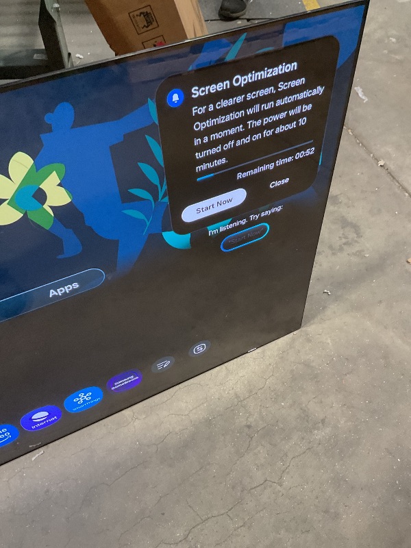 Photo 1 of **DIRT. BOTTOM OF FRAME UNDER TV LOOSE**Samsung 65-Inch Class OLED 4K S85F Series, Vision AI Smart TV (2025 Model, 65S85F) Object Tracking Sound Lite w/Dolby Atmos, NQ4 AI Gen2 Processor, Contour Design, Color Booster Pro, Alexa Built-in