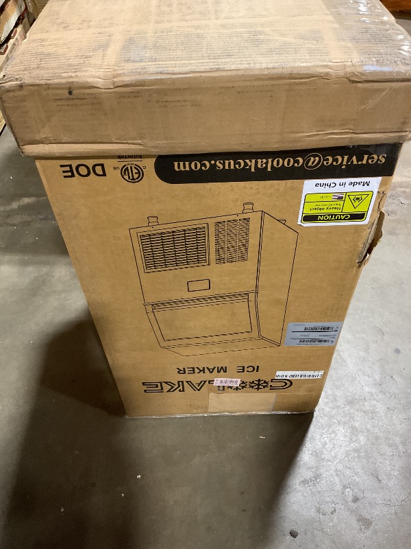 Photo 1 of **BEND. DENT**Coolake Commercial Ice Maker Machine 200lbs/24H, Air Cooled Under Counter Ice Maker with 50lbs Ice Storage, Stainless Steel Self Cleaning Freestanding Ice Maker for Home Bar Restaurant Kitchen