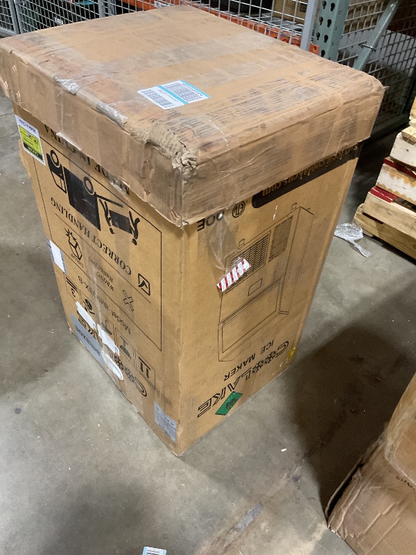 Photo 1 of **BEND. DENT**Coolake Commercial Ice Maker Machine 200lbs/24H, Air Cooled Under Counter Ice Maker with 50lbs Ice Storage, Stainless Steel Self Cleaning Freestanding Ice Maker for Home Bar Restaurant Kitchen