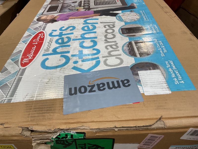 Photo 1 of **CORNER AND EDGE DAMAGE**Melissa & Doug Wooden Chef's Kitchen Set for Kids with Play Kitchen Accessories & “Ice” Cube Dispenser, Preschool Learning Toys for Girls & Boys 3+ - FSC Certified