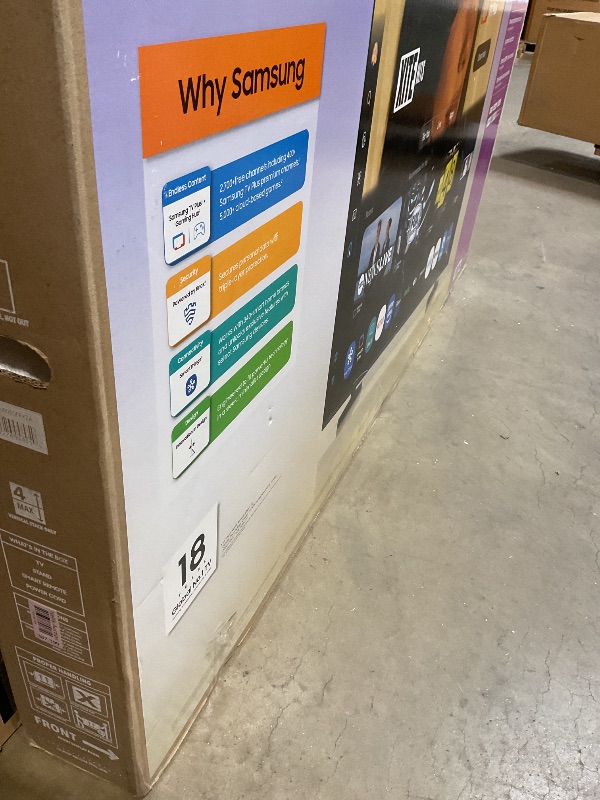 Photo 1 of **SELLING FOR PARTS. DOES NOT POWER ON**Samsung 75-Inch Class Crystal UHD U8000F 4K Smart TV (2025 Model) Endless Free Content, Crystal Processor 4K, MetalStream Design, Knox Security, Alexa Built-in