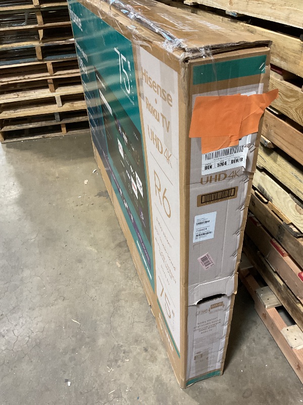 Photo 1 of **MAJOR DAMGE TO SCREEN. SELLING FOR PARTS**TCL 75 Inch Class QM6K Series | Mini LED QLED 4K HDR | 75QM6K, 2025 Model | 120HZ-144HZ High Brightness Smart Google TV Dolby Atmos Onkyo Audio | Voice Remote Alexa Gaming Streaming Television