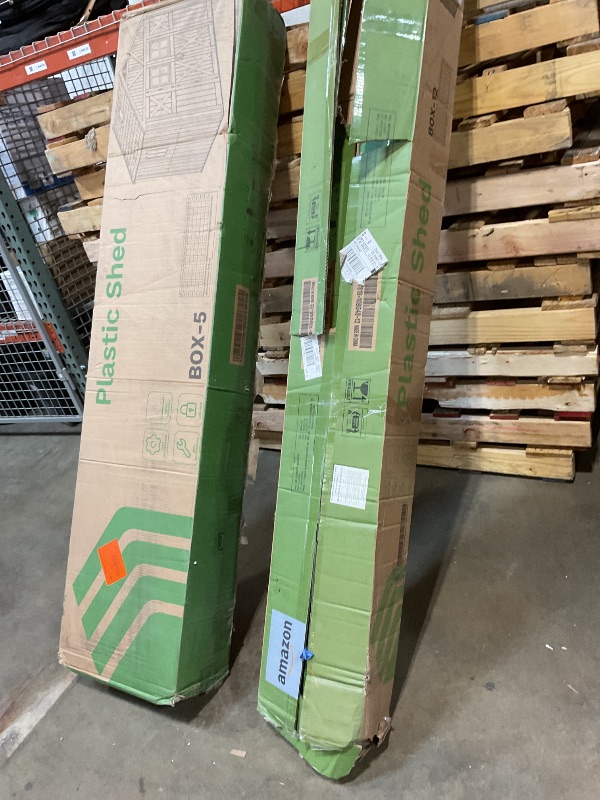Photo 1 of **2 BOXES**SELLING FOR PARTS AS PARTIAL SET. BOX 5 AND BOX 12 OF SET**PLASTIC SHED