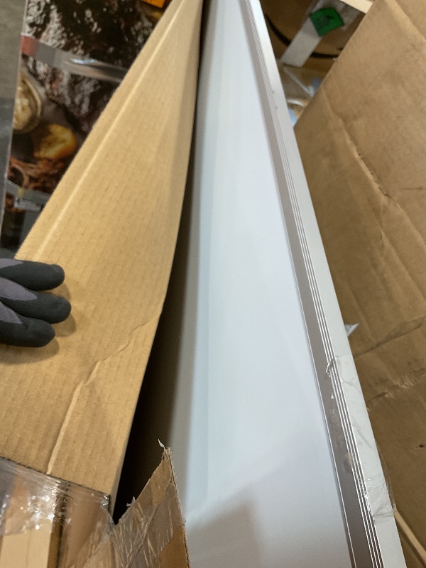 Photo 1 of **SCRAPES ON FRAME**VIZ-PRO Double-Sided Magnetic Mobile Whiteboard, 60 x 48 Inches, Rolling Dry Erase Board Easel Stand on Wheels with Aluminium Frame for School Office Home 5' x 4'