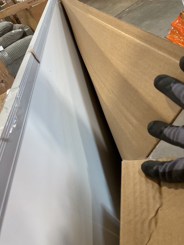 Photo 1 of **SCRAPES ON FRAME**VIZ-PRO Double-Sided Magnetic Mobile Whiteboard, 60 x 48 Inches, Rolling Dry Erase Board Easel Stand on Wheels with Aluminium Frame for School Office Home 5' x 4'