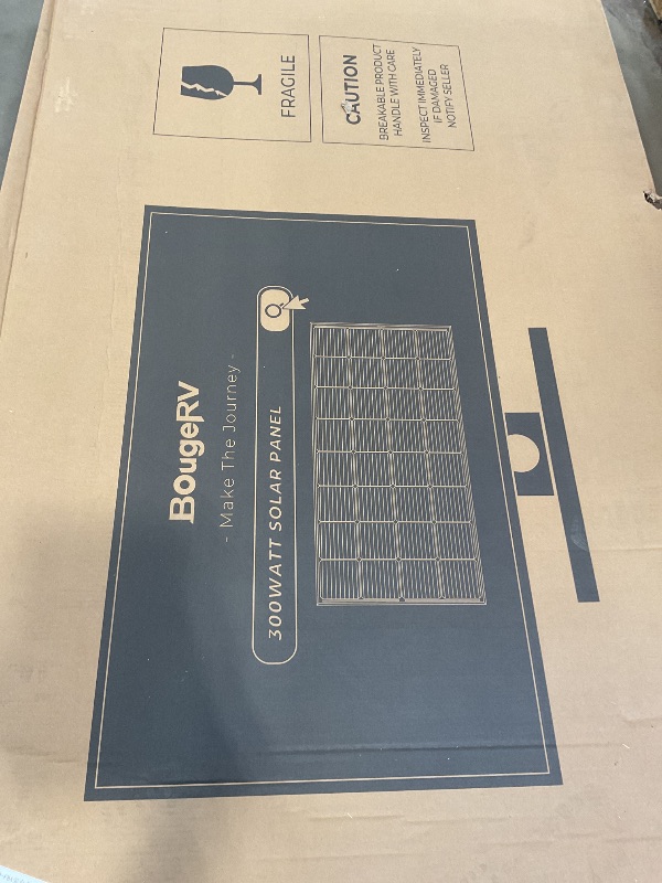 Photo 1 of ***UNTESTED/UNKNOWN DAMAGES/ MISSING PIECES*** BougeRV Solar Panel 16BB-300W N-Type