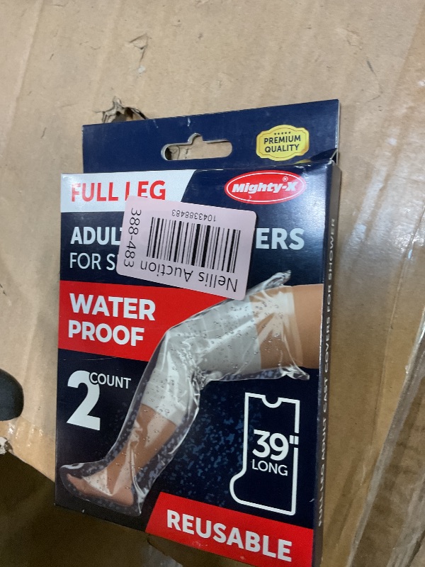 Photo 1 of 100% Waterproof Cast Covers for Shower Leg - 2pk - Tight Seal - Reusable Adult Full Leg Cast Protectors - Thigh, Knee, Ankle, Foot - After Surgery Bandage and Dressing Shower Bag - Long Size